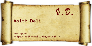 Voith Deli névjegykártya